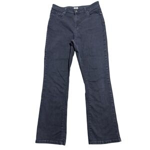 L.L.Bean Jeans Womens 12 Regular Black Classic Fit‎ Stretch Denim Straight Leg